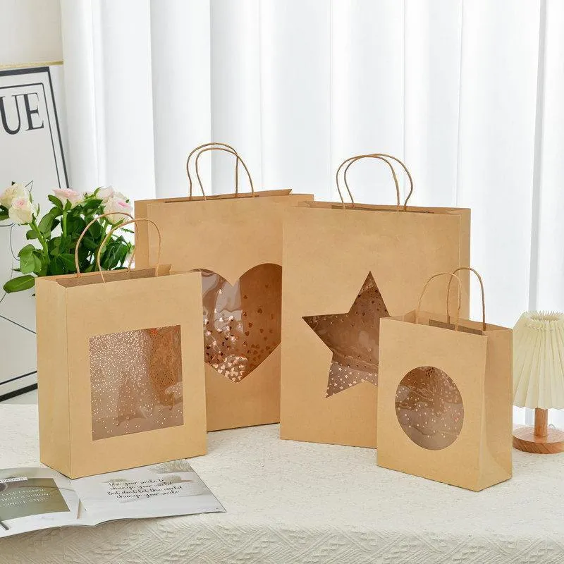 Kraft Paper Window Gift Bag 20PCS