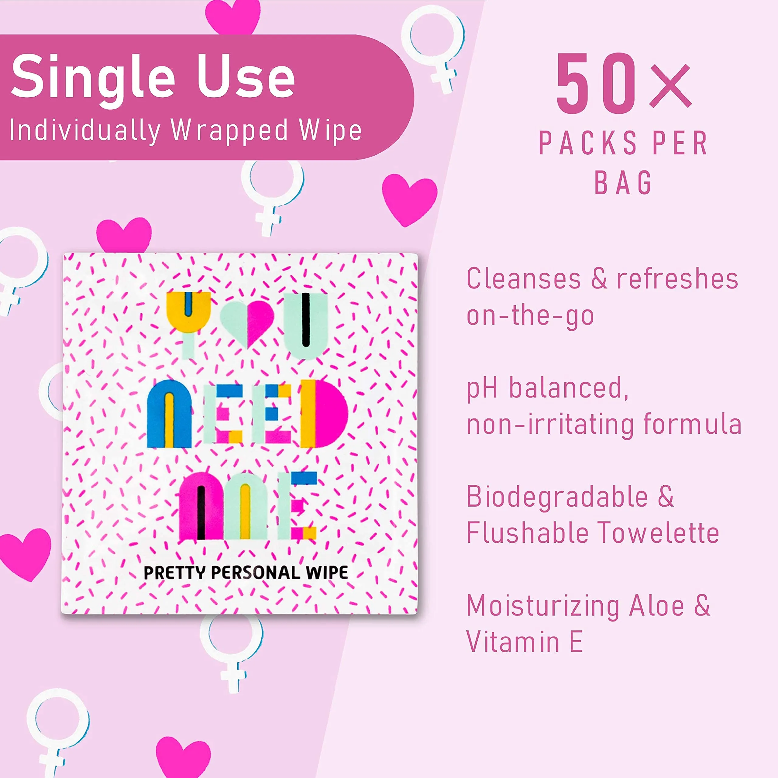LA Fresh Self Care Bundle Deal- Pre-soaked Acetone Nail Polish Remover 50 Pads and LA Fresh Feminine Hygiene Personal Flushable 50 Wipes Gently cleanses and freshens