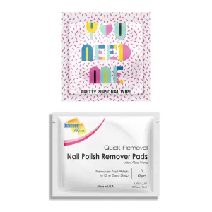 LA Fresh Self Care Bundle Deal- Pre-soaked Acetone Nail Polish Remover 50 Pads and LA Fresh Feminine Hygiene Personal Flushable 50 Wipes Gently cleanses and freshens