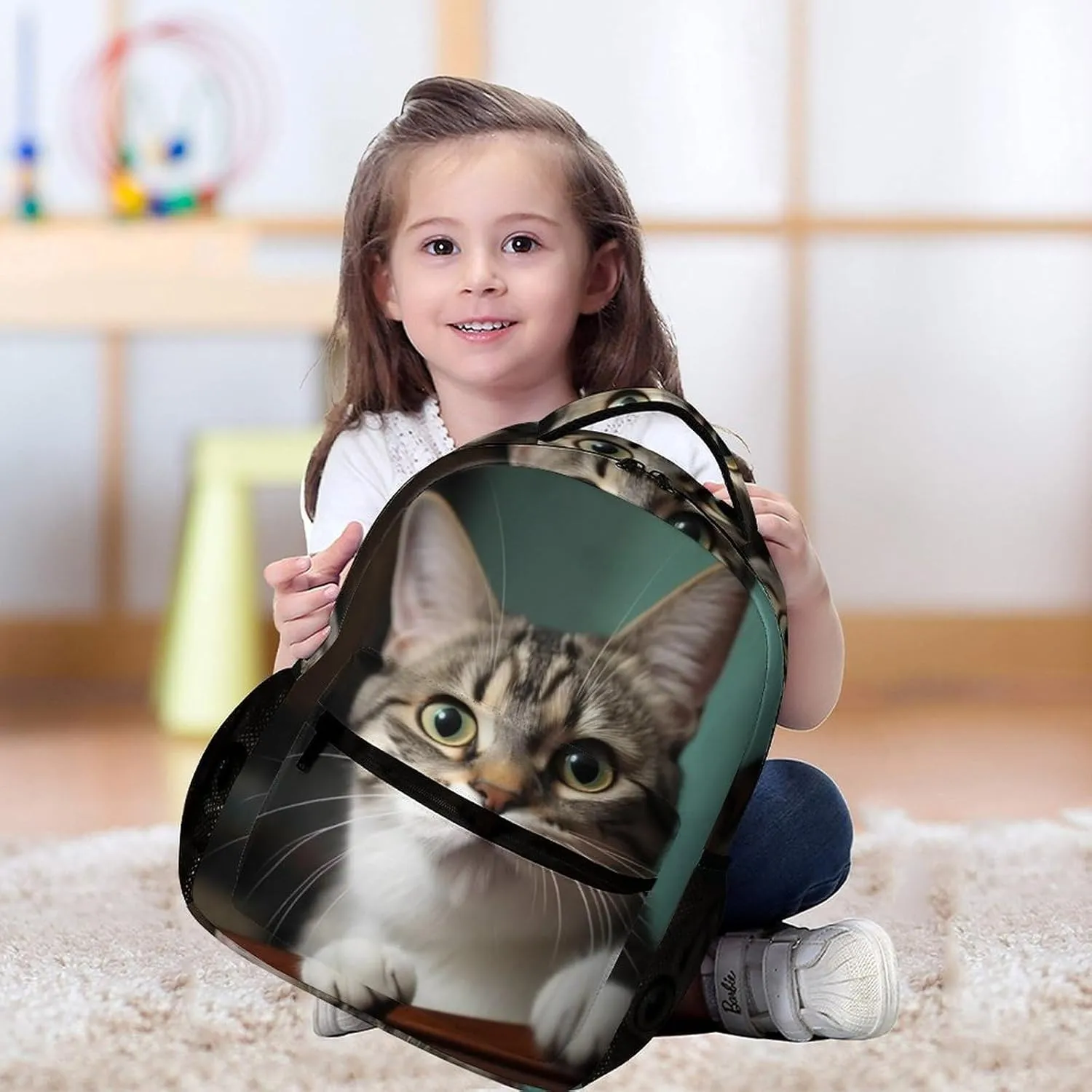Laptop Backpack for Travel Daypack Computer Bag Work A Curious Cat Back Pack Nurse Bag for Hiking