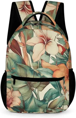Laptop Backpack for Travel Daypack Computer Bag Work Botanical Watercolor Painting Back Pack Nurse Bag for Hiking