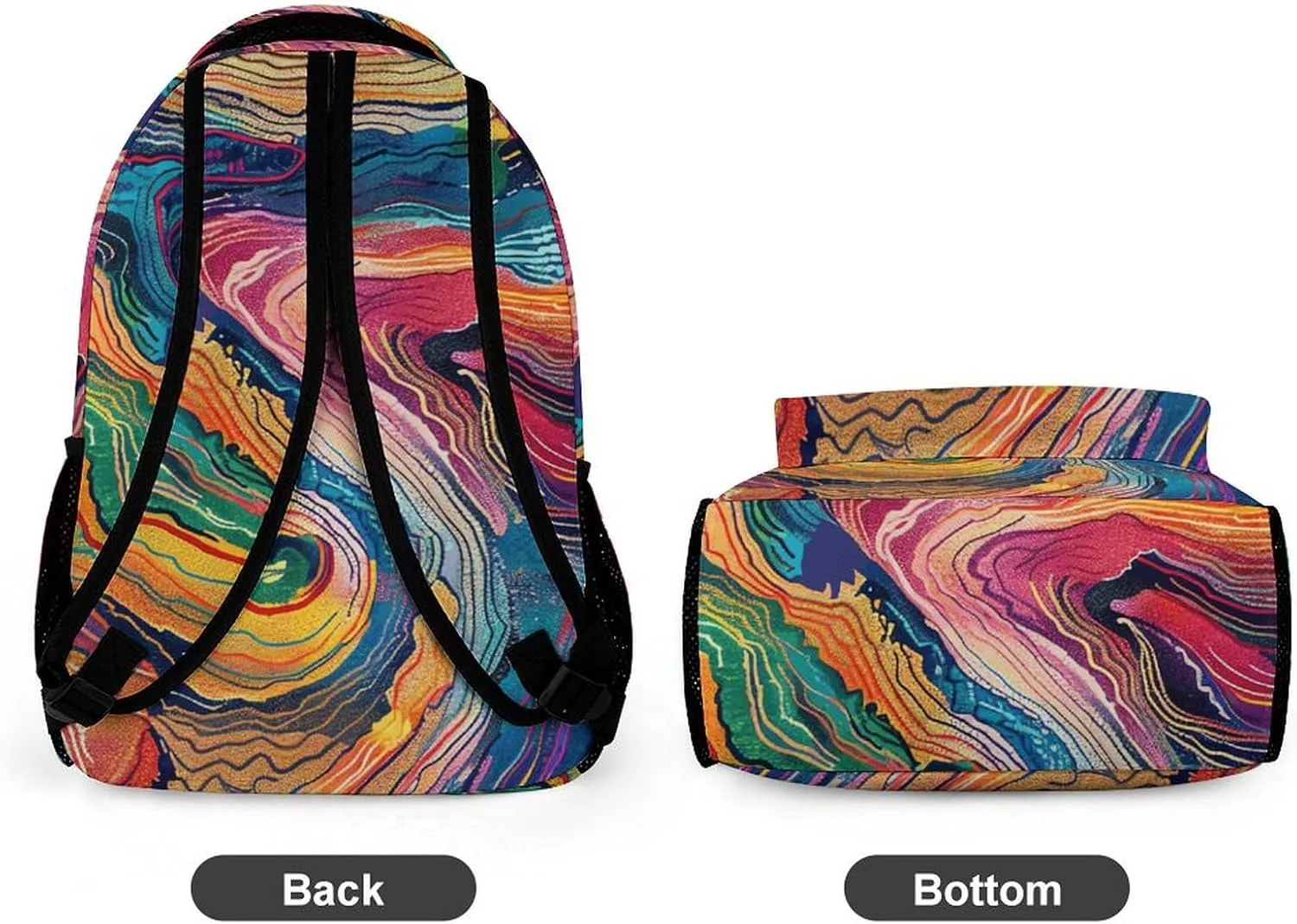 Laptop Backpack for Travel Daypack Computer Bag Work Colored Line Drawing Back Pack Nurse Bag for Hiking