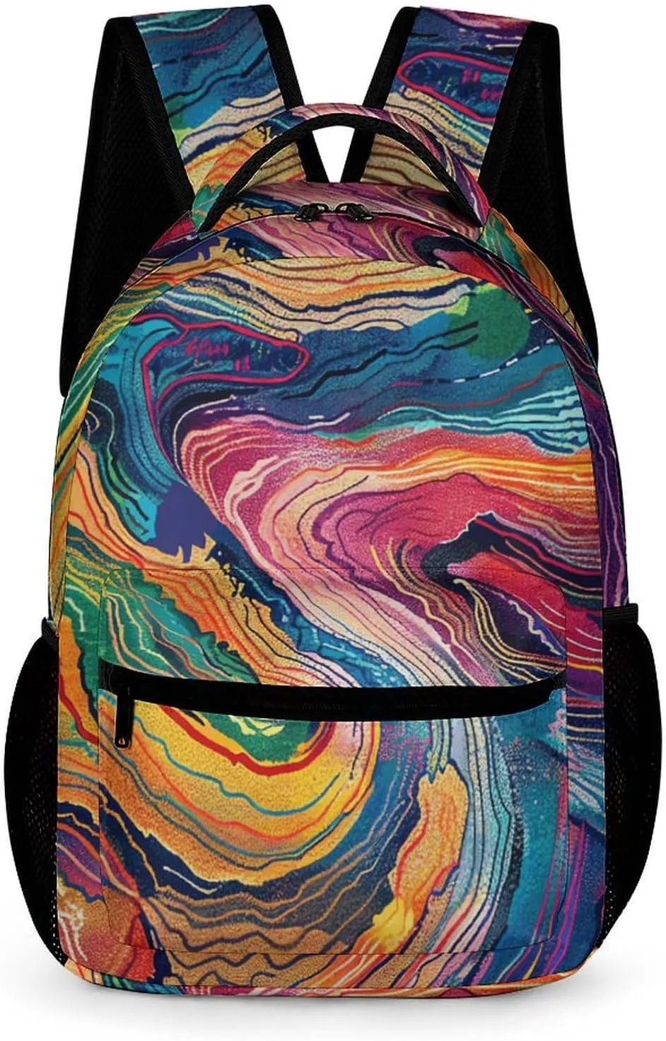 Laptop Backpack for Travel Daypack Computer Bag Work Colored Line Drawing Back Pack Nurse Bag for Hiking
