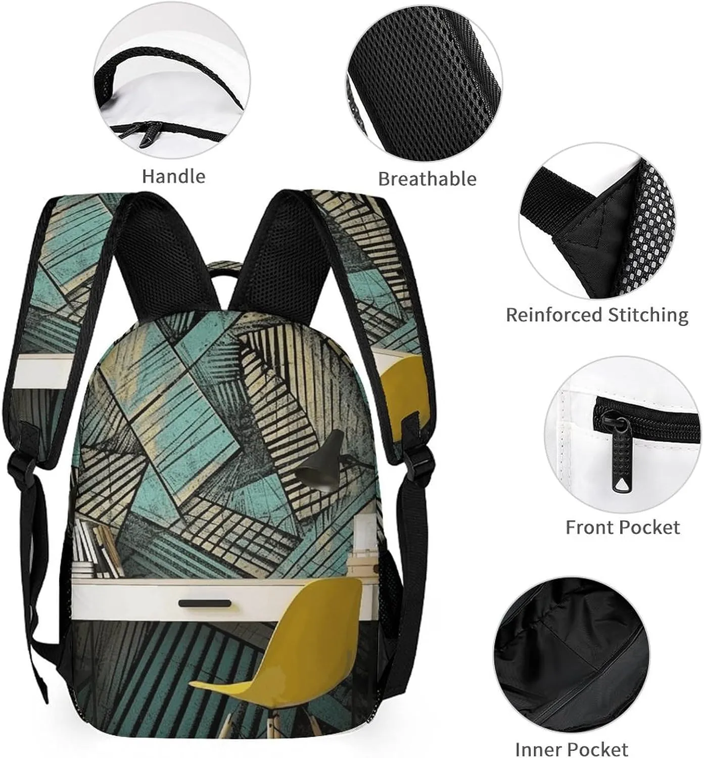 Laptop Backpack for Travel Daypack Computer Bag Work Desk And Stool Back Pack Nurse Bag for Hiking