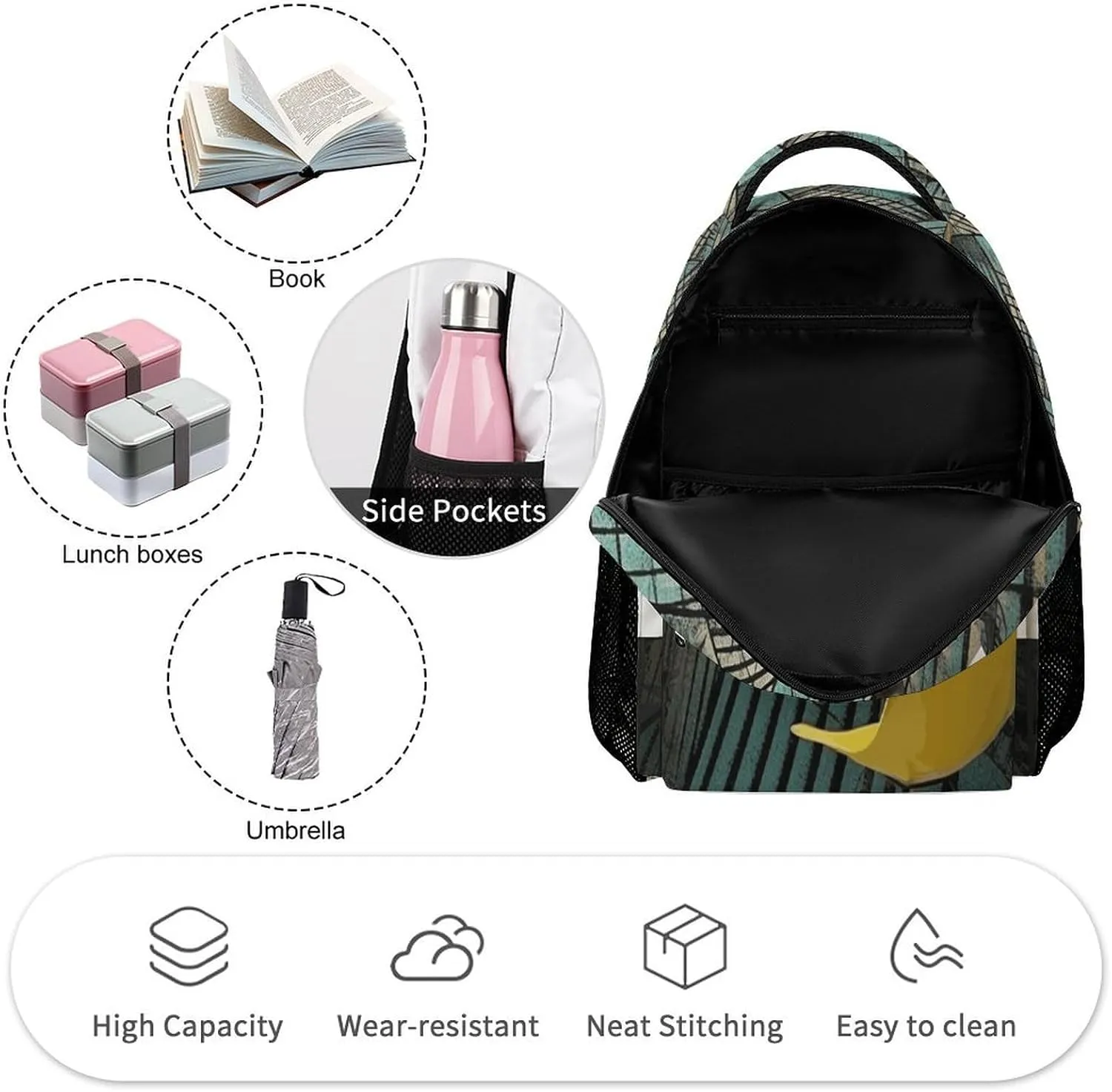 Laptop Backpack for Travel Daypack Computer Bag Work Desk And Stool Back Pack Nurse Bag for Hiking