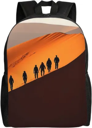 Laptop Backpack for Women Men Carry-on Backpack Climb the Dunes Daypack Lightweight Travel Shoulder Bags