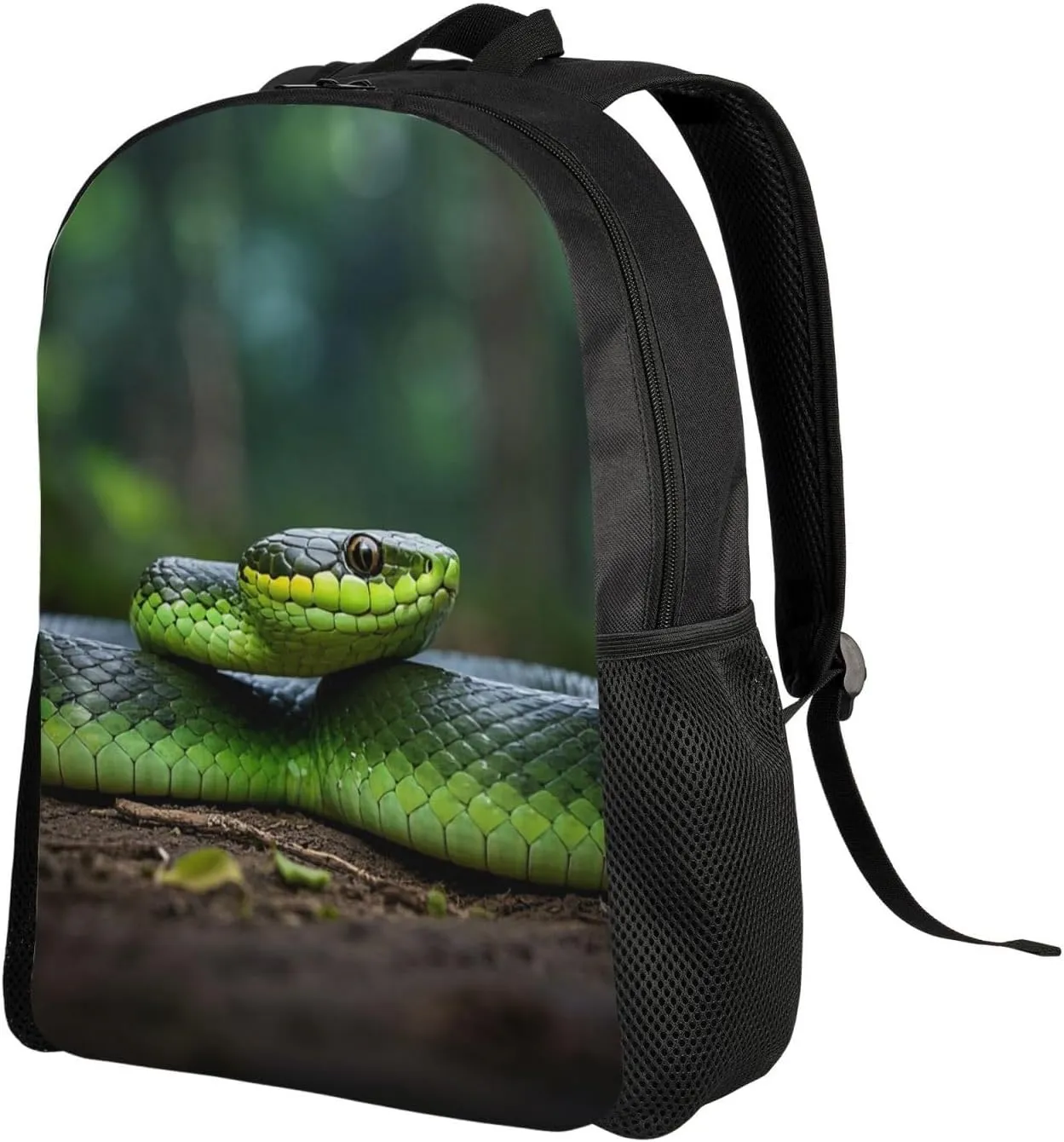 Laptop Backpack for Women Men Carry-on Backpack Cobra Snake Daypack Lightweight Travel Shoulder Bags