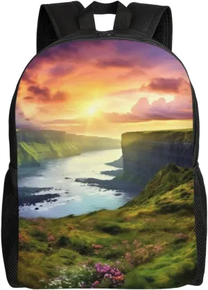 Laptop Backpack for Women Men Carry-on Backpack Colorful Nature Landscape Daypack Lightweight Travel Shoulder Bags