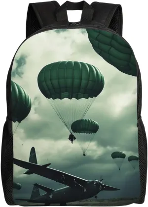 Laptop Backpack for Women Men Carry-on Backpack Parachute Above Airplane Daypack Lightweight Travel Shoulder Bags