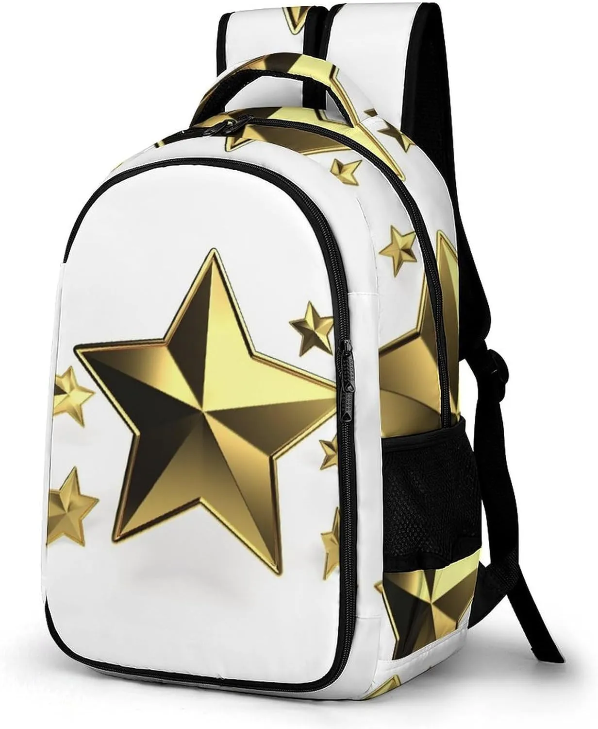 Laptop Backpack for Women Men Daypack Waterproof Gold Star Computer Bag Business Work Bag for Travel