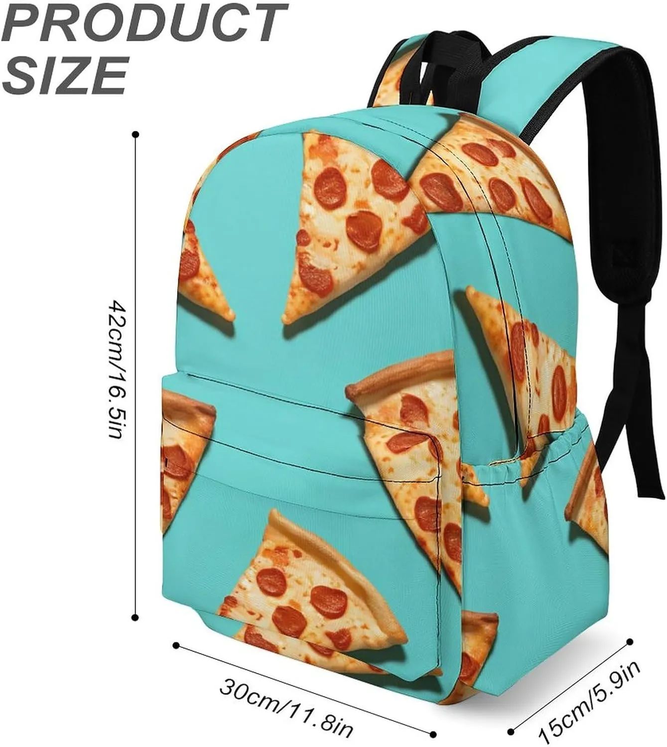 Laptop Backpack for Women Men Daypack Waterproof Green Pizza Slices Computer Bag Business Work Bag for Travel