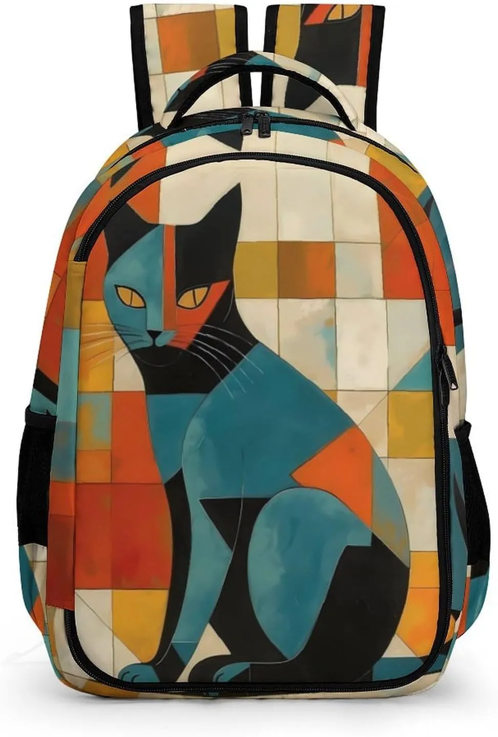 Laptop Backpack for Women Men Daypack Waterproof Modern Art Cat Computer Bag Business Work Bag for Travel