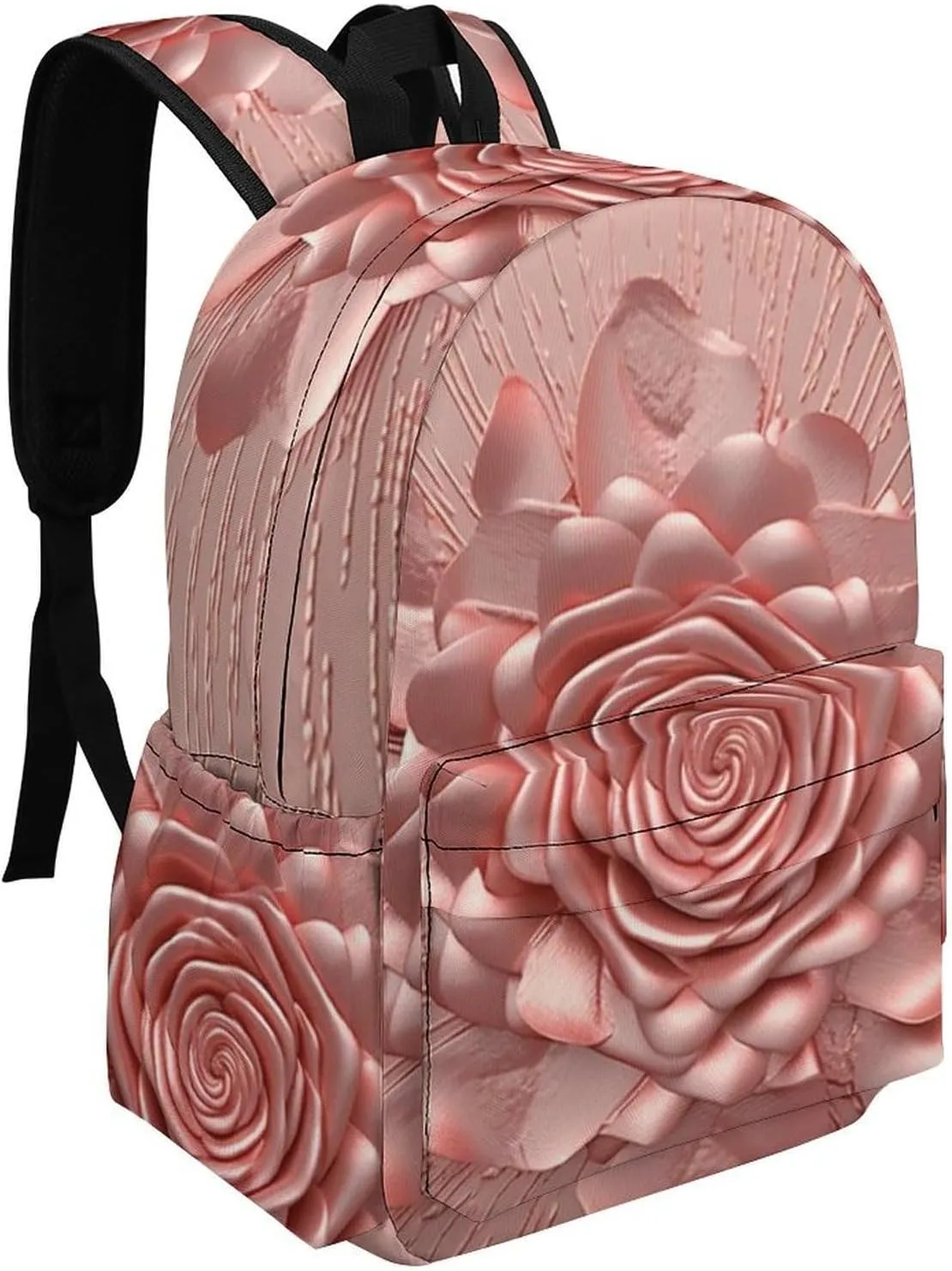 Laptop Backpack for Women Men Daypack Waterproof Rose Computer Bag Business Work Bag for Travel