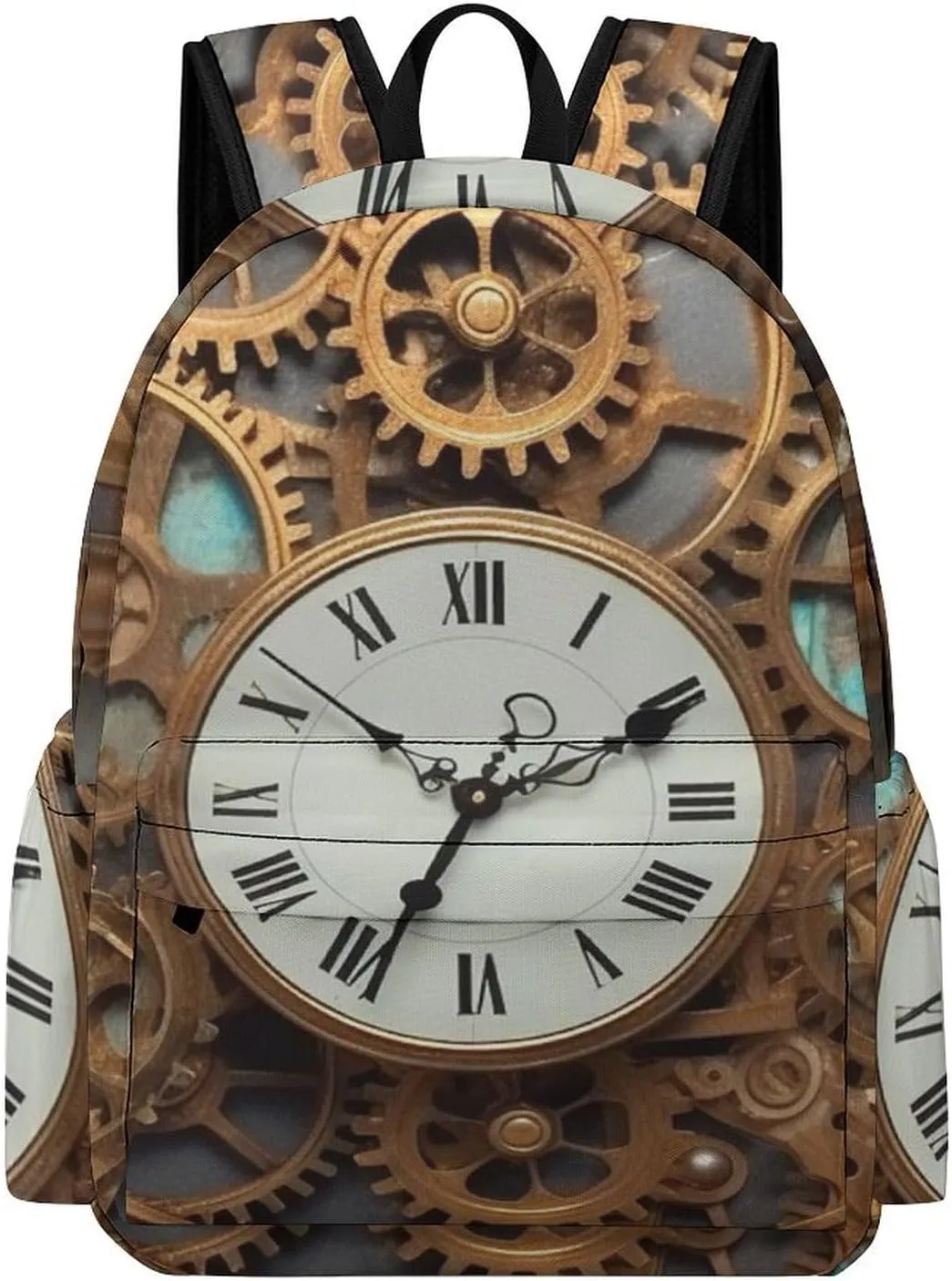 Laptop Backpack for Women Men Daypack Waterproof Rusty Steampunk Clock Computer Bag Business Work Bag for Travel