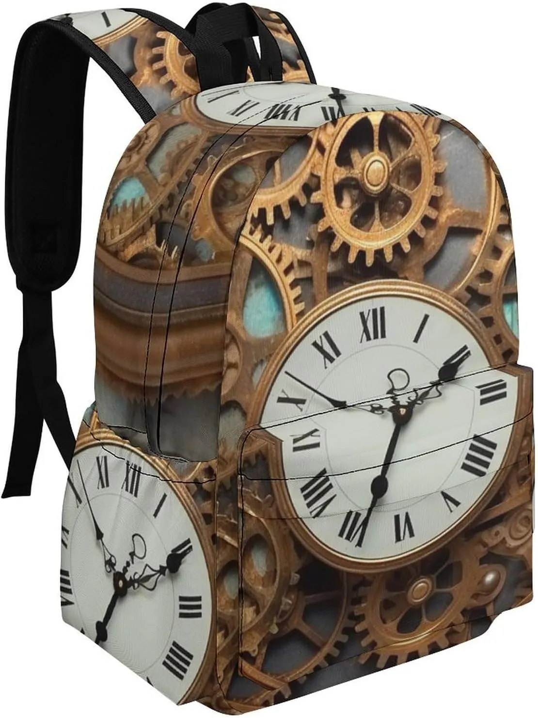 Laptop Backpack for Women Men Daypack Waterproof Rusty Steampunk Clock Computer Bag Business Work Bag for Travel