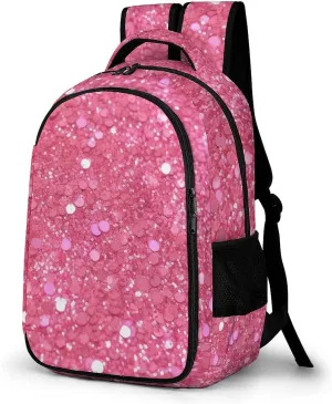 Laptop Backpack for Women Men Daypack Waterproof Sparkling Glitter Computer Bag Business Work Bag for Travel