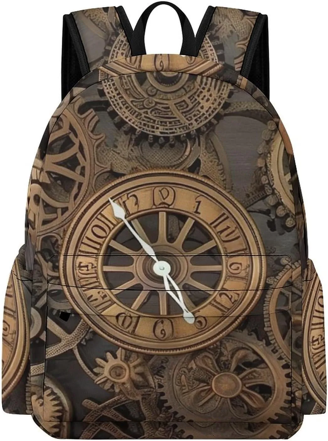 Laptop Backpack for Women Men Daypack Waterproof Steampunk Gears Clock Computer Bag Business Work Bag for Travel