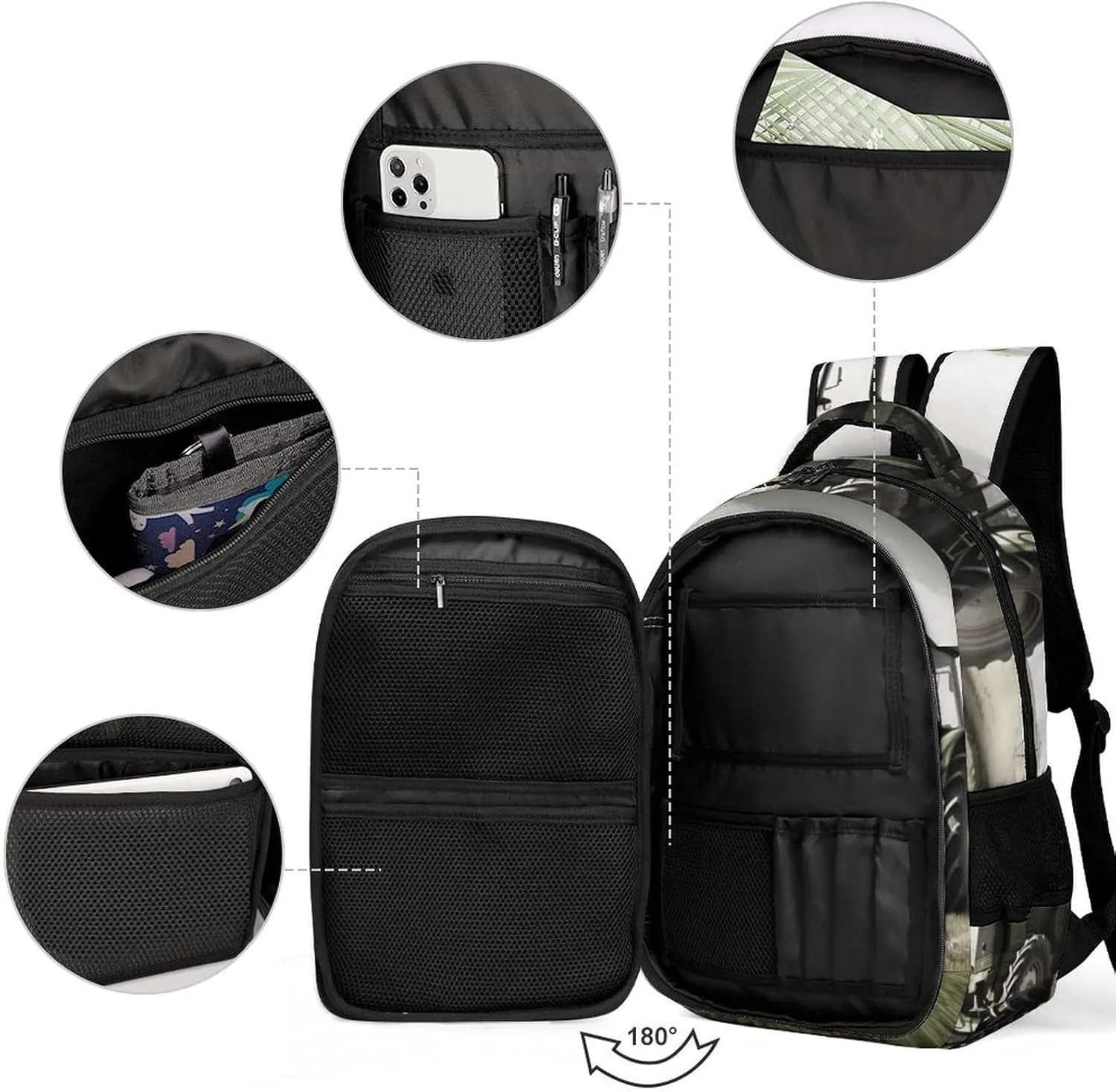 Laptop Backpack for Women Men Daypack Waterproof Tractor Agriculture Tranquil Computer Bag Business Work Bag for Travel