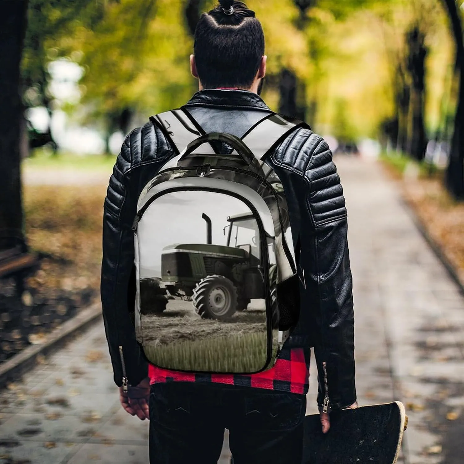Laptop Backpack for Women Men Daypack Waterproof Tractor Agriculture Tranquil Computer Bag Business Work Bag for Travel