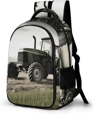 Laptop Backpack for Women Men Daypack Waterproof Tractor Agriculture Tranquil Computer Bag Business Work Bag for Travel