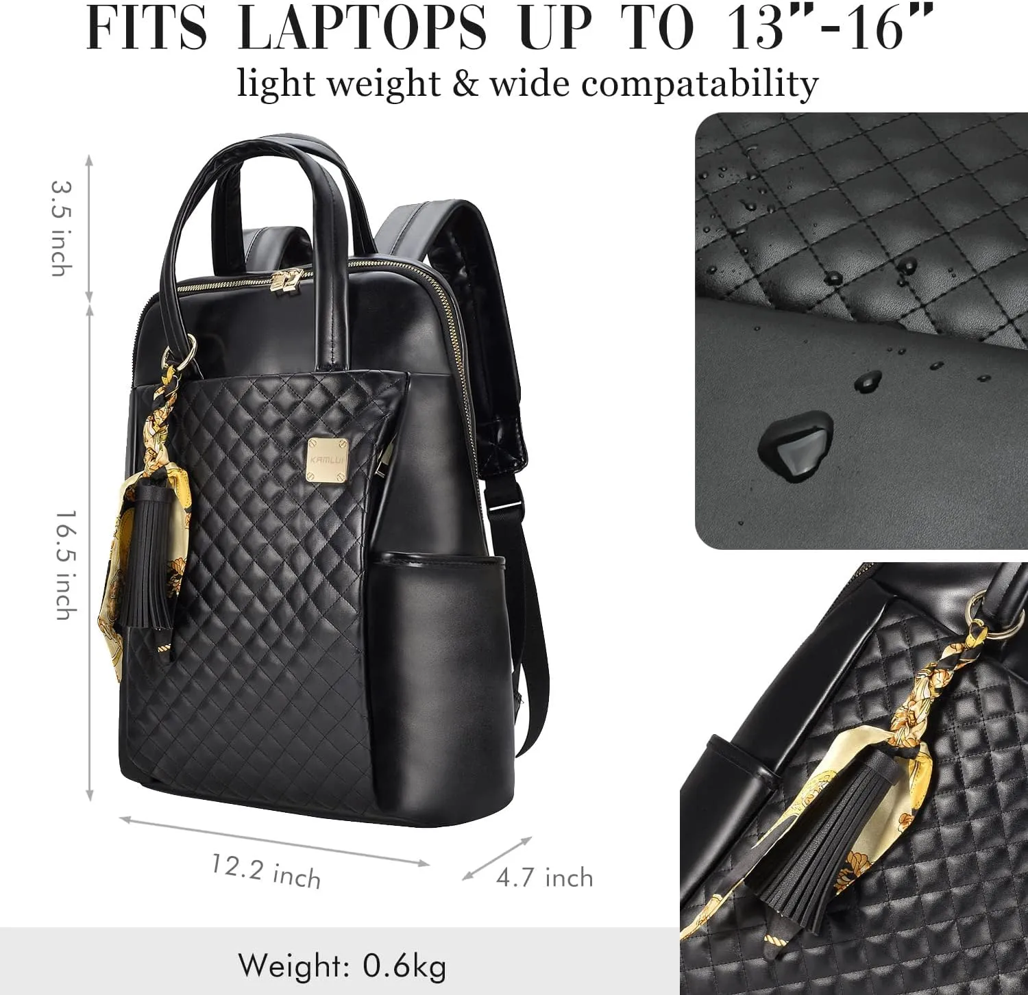 Laptop Backpack Purse 14 to 15.6 Inch 16 for Women with Laptop Compartment Compatible with Apple Lenovo Computer Case Laptop bag