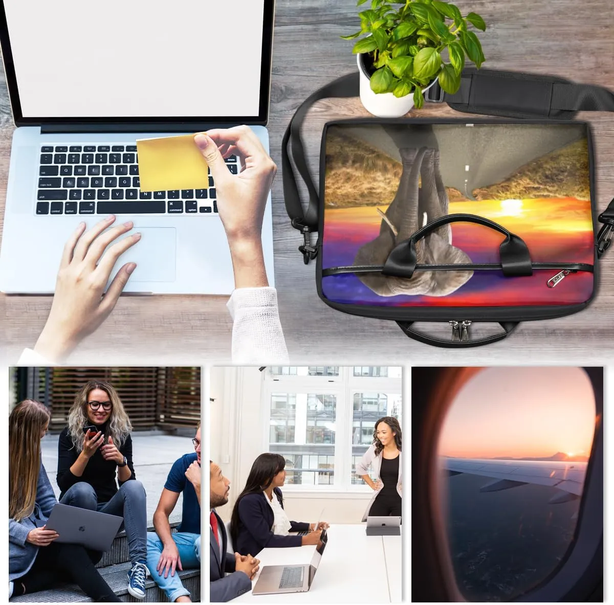 Laptop Bag 13-15 Inch Laptop Sleeve Case for Men Women Briefcase Messenger Bag Computer Shoulder Bag for Travel Work
