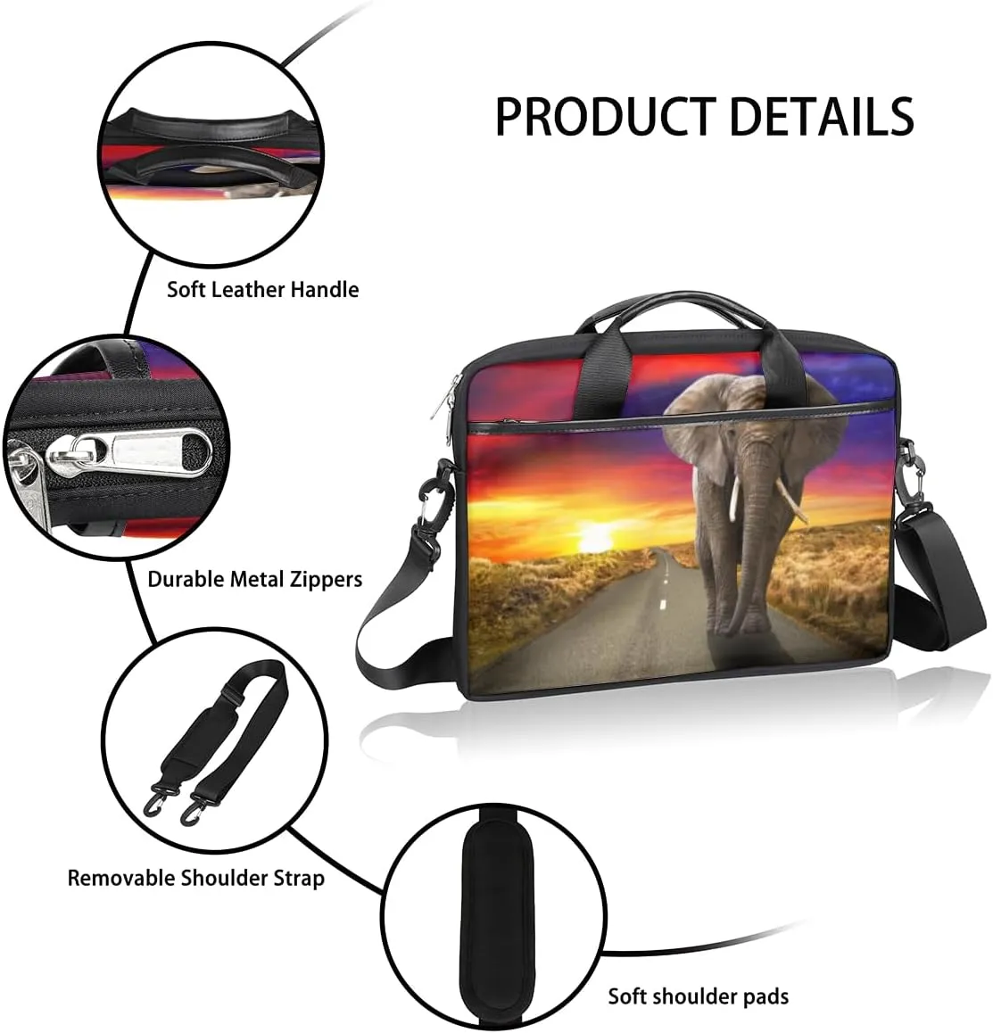 Laptop Bag 13-15 Inch Laptop Sleeve Case for Men Women Briefcase Messenger Bag Computer Shoulder Bag for Travel Work