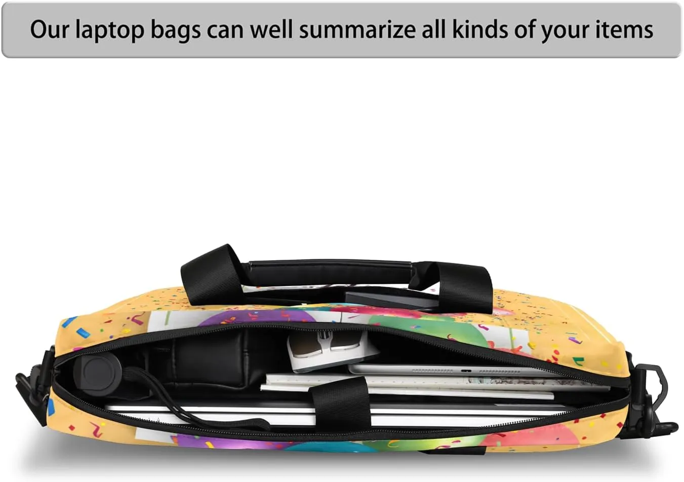Laptop Bag 15.6 Inch Laptop Sleeve Case with Shoulder Straps Computer Slim Briefcase for Men and Women