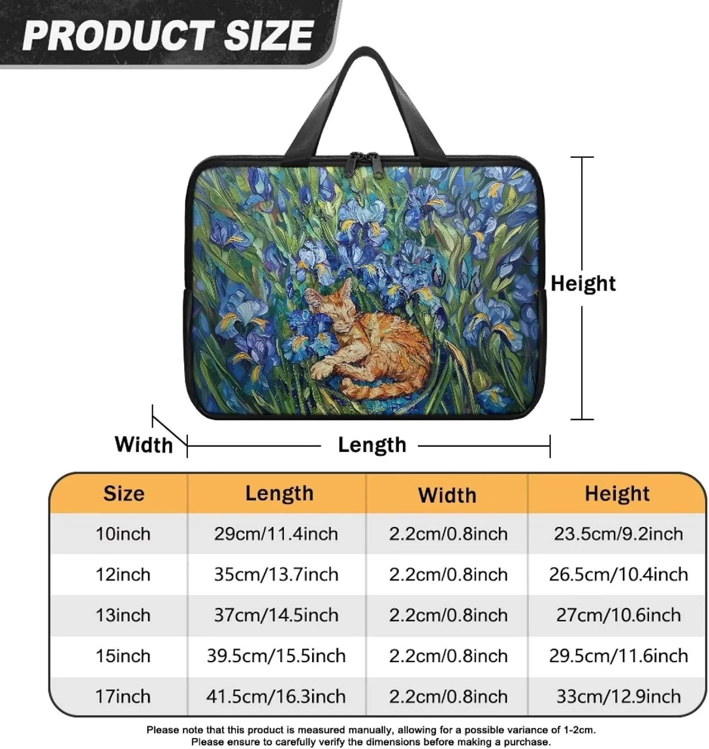 Laptop Bag Case for Women Men Leather Document Bag Zipper Briefcase for Document File Notary 10 Inch- 17 Inch