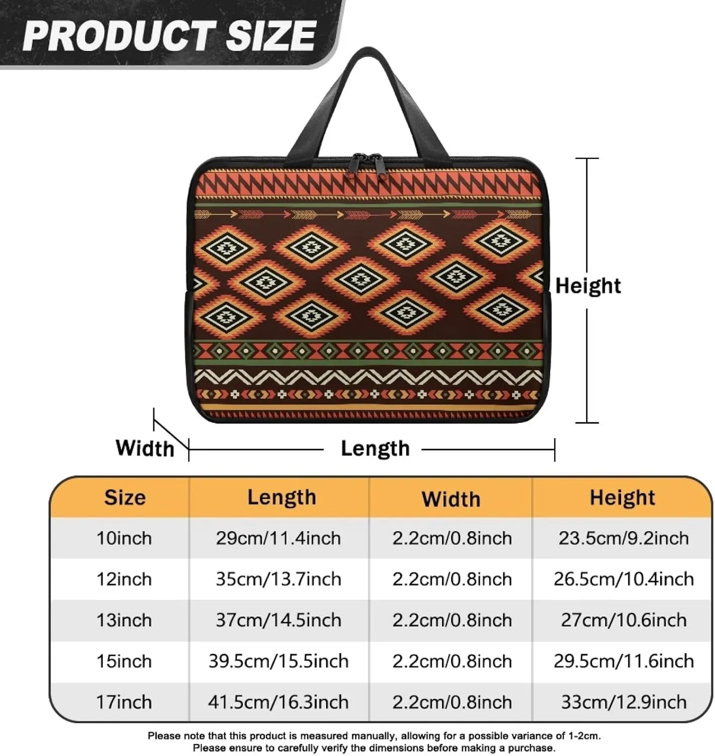 Laptop Bag Case Leather Laptop Sleeve with Handle Shockproof Computer Carrying Bag Cover 10 Inch- 17 Inch