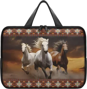 Laptop Bag Case Leather Laptop Sleeve with Handle Shockproof Computer Carrying Bag Cover 10 Inch- 17 Inch