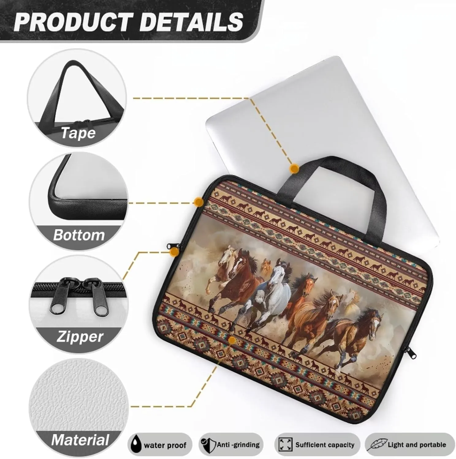 Laptop Bag Case Womens Mens Leather Document Bag Shockproof Briefcase for Work Travel Business 10 Inch- 17 Inch