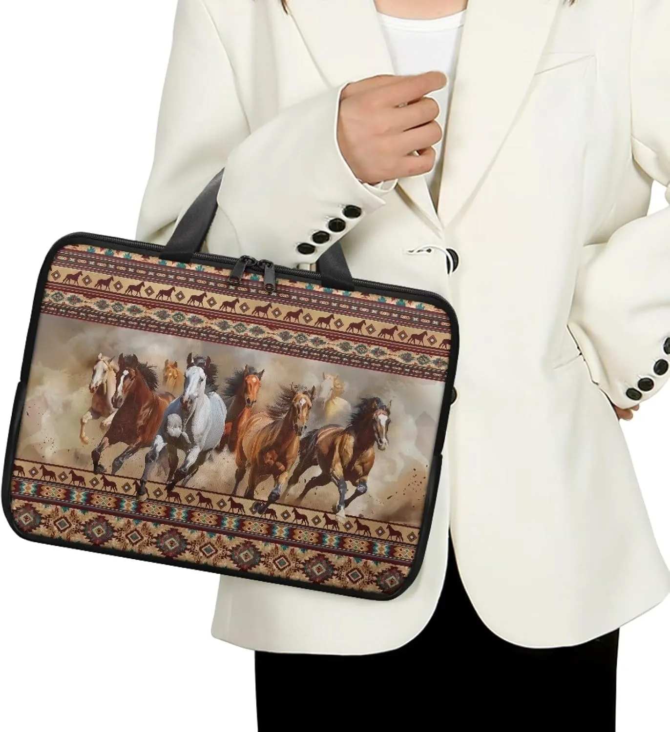 Laptop Bag Case Womens Mens Leather Document Bag Shockproof Briefcase for Work Travel Business 10 Inch- 17 Inch