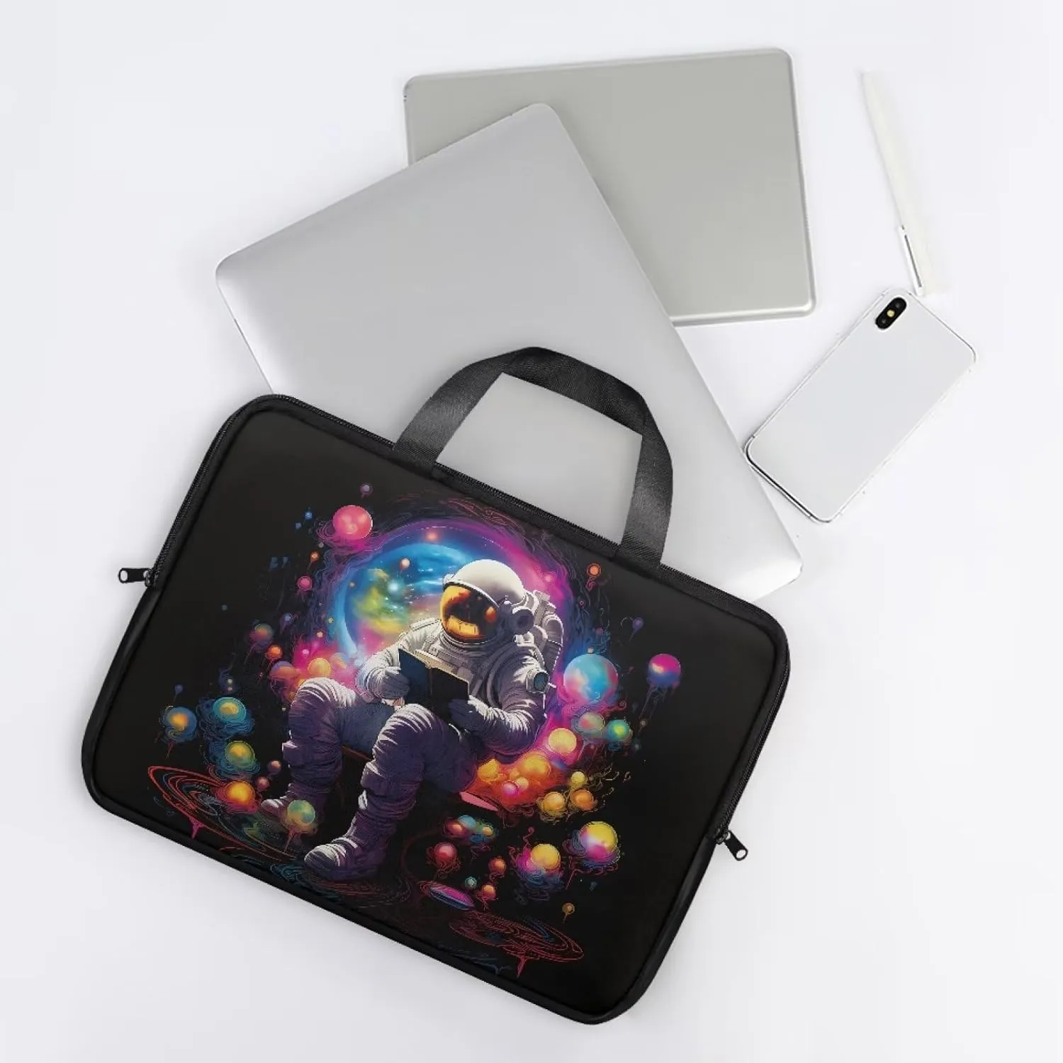 Laptop Bag Case Womens Mens Leather Laptop Sleeve Zipper Shockproof Computer Carrying Bag 10 Inch- 17 Inch