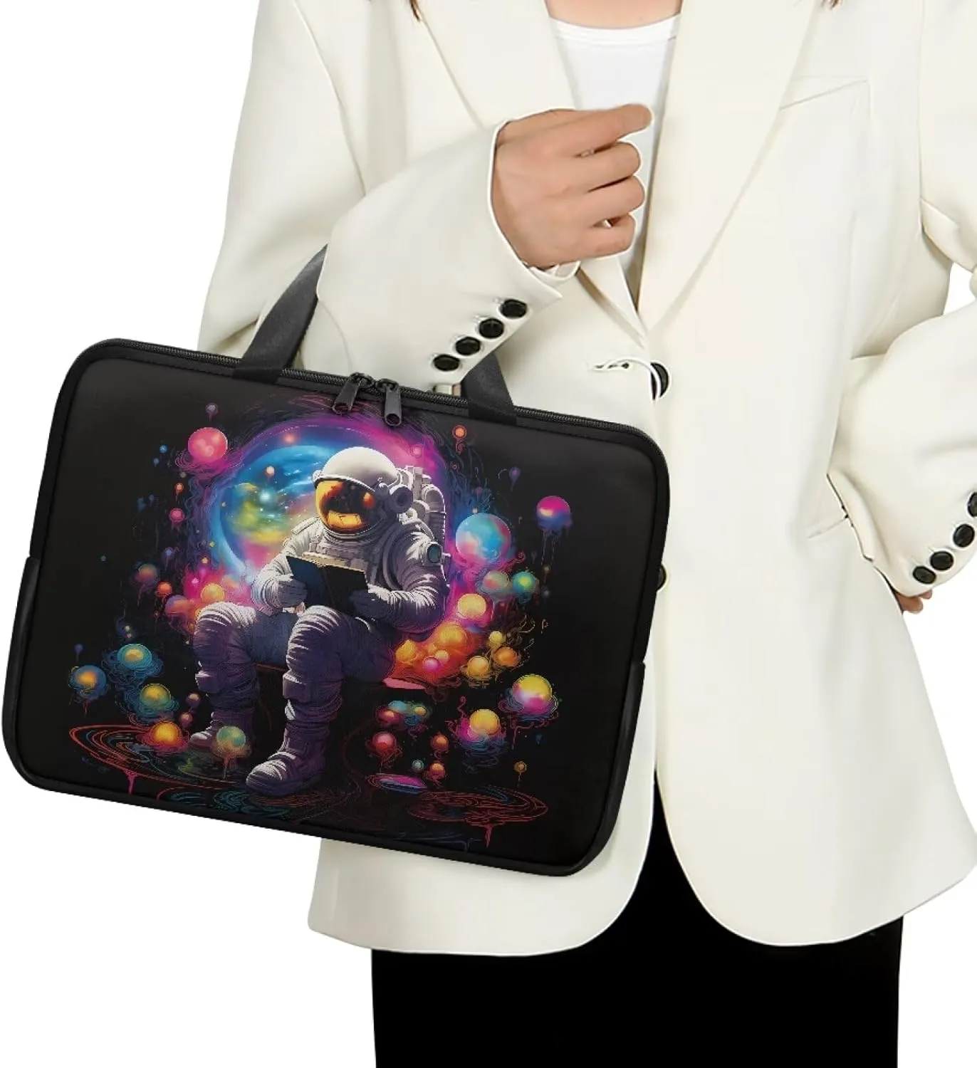 Laptop Bag Case Womens Mens Leather Laptop Sleeve Zipper Shockproof Computer Carrying Bag 10 Inch- 17 Inch