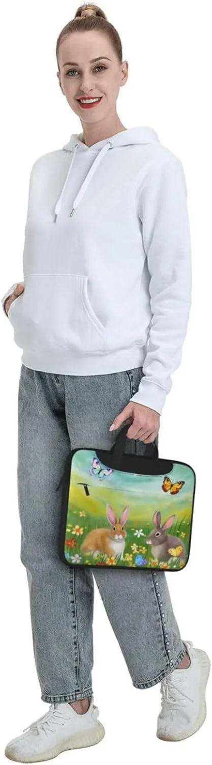 Laptop Bag fit,Skull and US Flag Laptop Briefcase, Suitable for Office School Travel