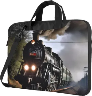 Laptop Bag for Women Men Computer Bag Laptop Briefcase Steam Train Laptop Shoulder Bag Work Bag for Travel