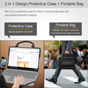 Laptop Case Cover Sleeve for MSI Creator M16 B13UDX/MSI Creator A16 AI  A3HVFG A3XVGG A3XVFG A3XVEG A3HVFG-038US with Portable Bag with Bag Handle,Black