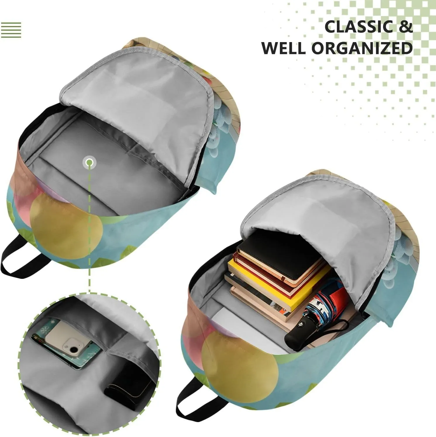 Laptop Computer Backpack Purse For Men Women Large Capacity Lightweight Bag Outdoor Daypack Travel Animals Print,bear ballon
