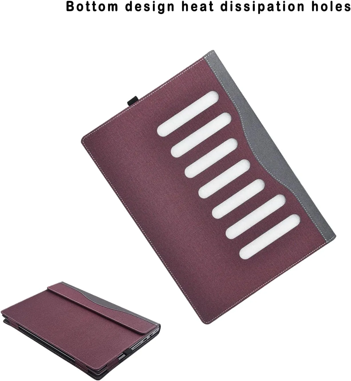 Laptop Cover Case for 17.3 inch Hp Laptop 17s-cu 17-cn cp&Hp Envy 17t / Hp 470 G8 G9 G10 Protective Sleeve Bag with Pen Holder and Heat Dissipation Hole (Wine red)