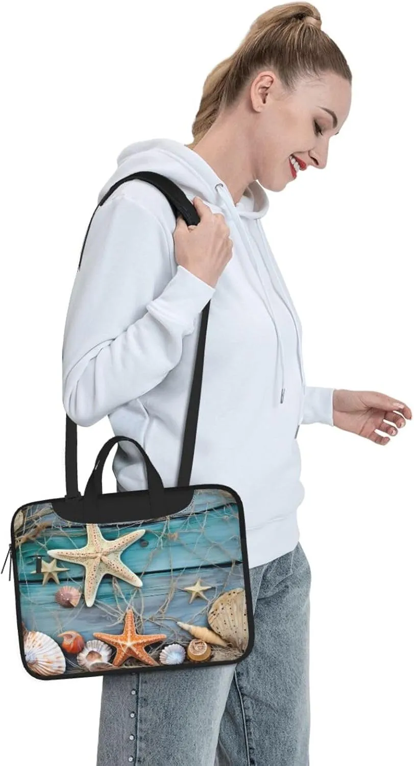 Laptop Crossbody Bag fit,Skull and Rose Laptop Briefcase, Suitable for Office School Travel
