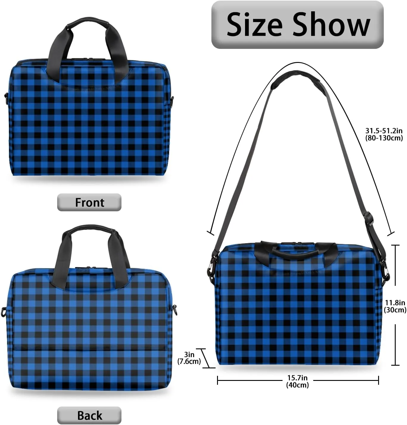 Laptop Shoulder Bag 14 15 15.6 inch Computer Travel Offices Work Briefcase Bags