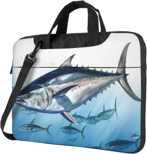 Laptop Sleeve Bag Shockproof Notebook Case Bluefin Tuna Thunnus Computer Carrying Case with Shoulder Strap 13 inch