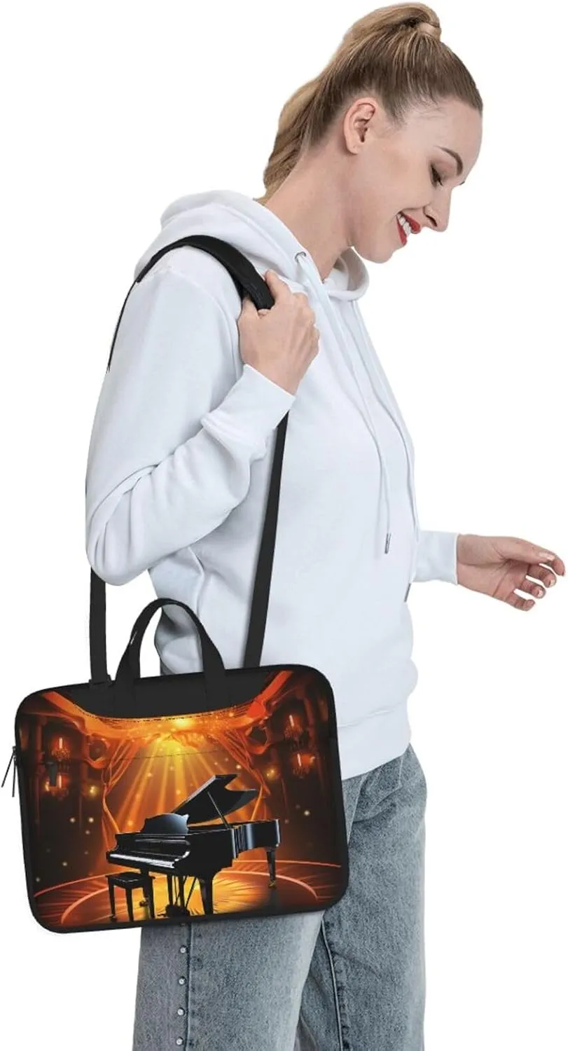 Laptop Sleeve Bag Shockproof Notebook Case Musical Theatre Computer Carrying Case with Shoulder Strap 13 inch