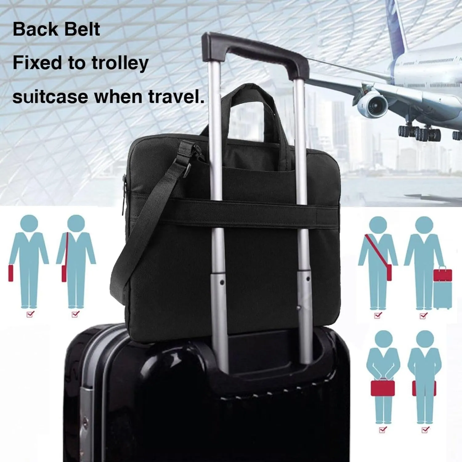 Laptop Sleeve Bag Shockproof Notebook Case Old west guitar Computer Carrying Case with Shoulder Strap 15.6 inch