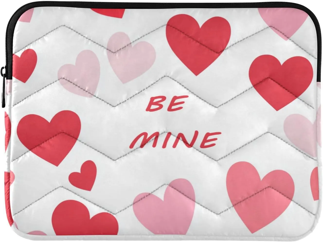 Laptop Sleeve Case 15-16 Inch Stylish Laptop Sleeve Bag Be Mine Red Peach Valentine's Day Carrying Bag with Zipper for Travel Business