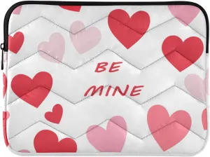 Laptop Sleeve Case 15-16 Inch Stylish Laptop Sleeve Bag Be Mine Red Peach Valentine's Day Carrying Bag with Zipper for Travel Business