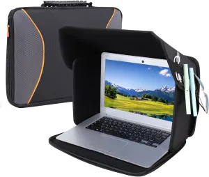 Laptop Sun Shade Laptops Sun Glare Shield Laptop Sunshade Bag for Working Outside Privacy Screen Hood Foldable Shield Cover 15-16'' (Patent Pending)