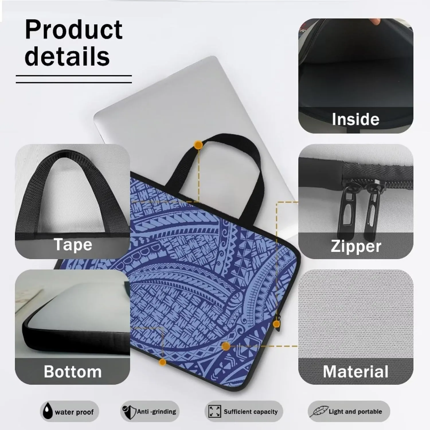 Laptop Tote Bag Compatible with 10-17 inch Notebook Computers Carrying Case