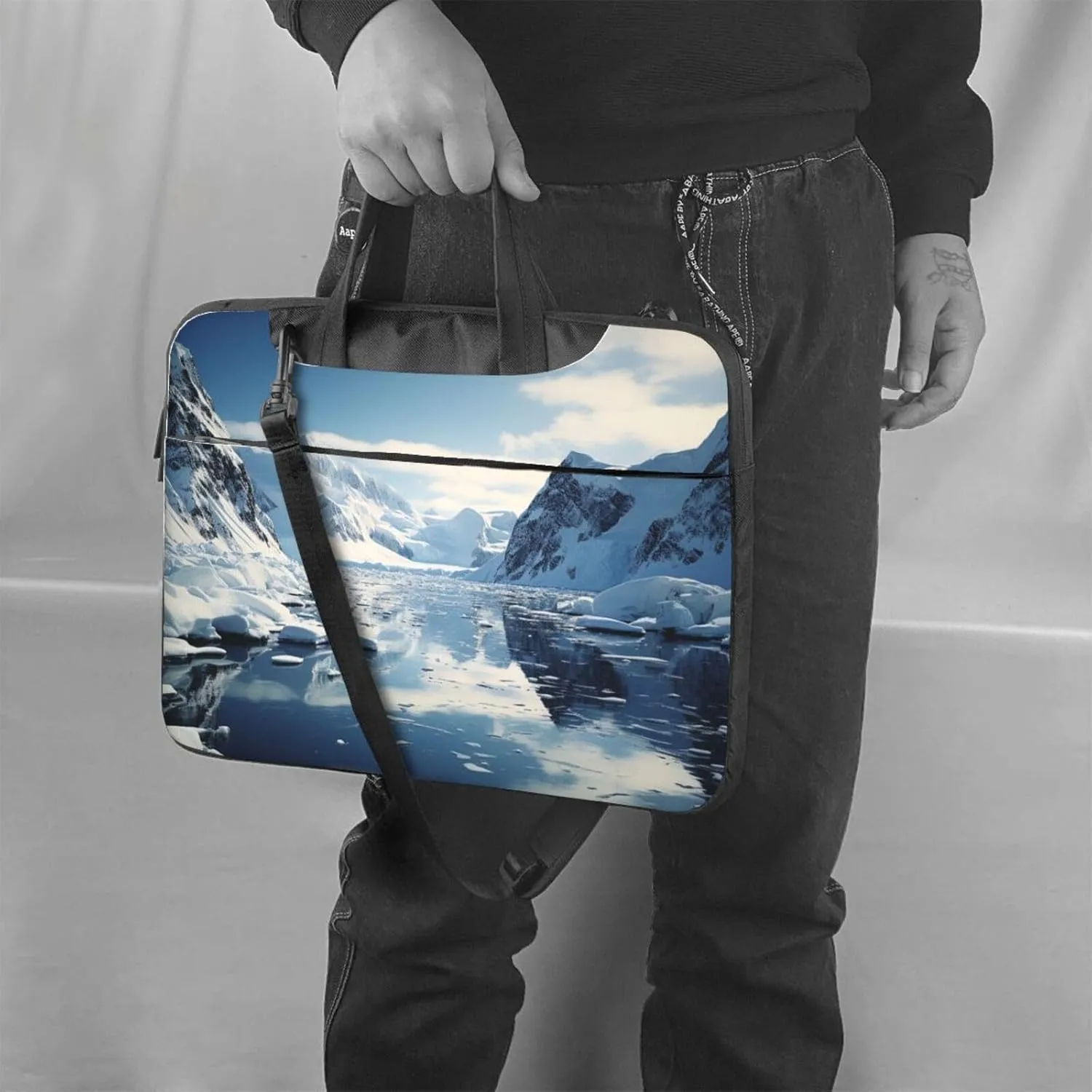 Laptop Tote Bag Men Women Antarctic Peninsula Shoulder Laptop Sleeve Briefcase Messenger Computer Bag